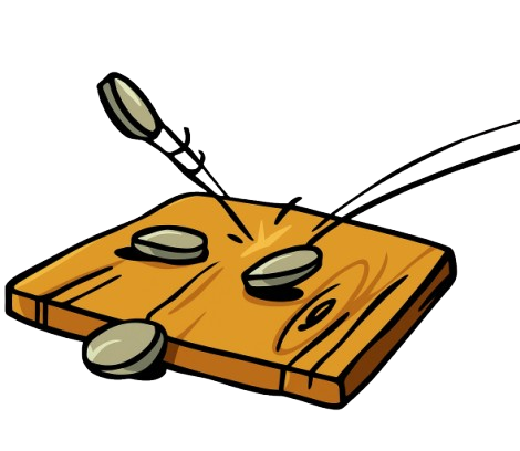 Jeu de palet breton traditionnel - Palets en fonte sur planche de bois inclinée - Sport traditionnel Ille-et-Vilaine Bretagne